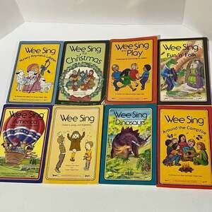 Set of 8 Vintage Wee Sing Children's Song and Activity Books